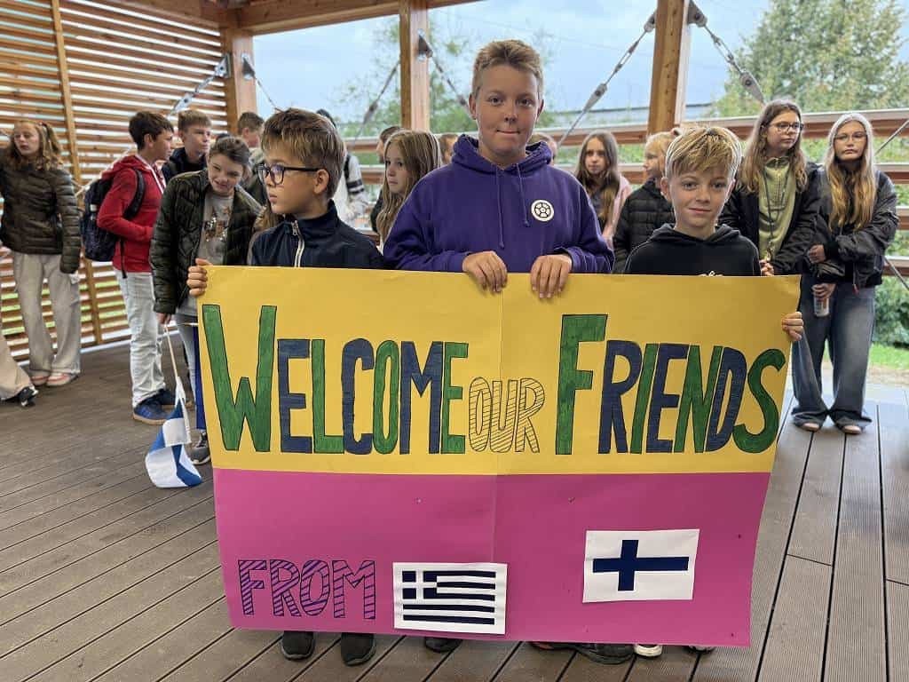 Přijetí finských a řeckých žáků i pedagogů u nás ve škole
